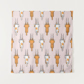 Katzenkratze nahtloses Muster Wandteppich (Vorderseite)