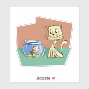 Katzenkratzer Aufkleber