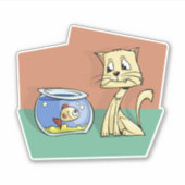 Katzenkratzer Aufkleber (Vorderseite)