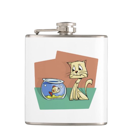 Katzenkratzer Flachmann (Vorderseite)