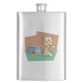 Katzenkratzer Flachmann (Vorderseite)