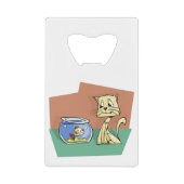 Katzenkratzer Geldbeutel Flaschenöffner (Vorderseite)