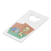 Katzenkratzer Geldbeutel Flaschenöffner (Vorderseite Schrägansicht)