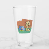 Katzenkratzer Glas (Vorderseite)