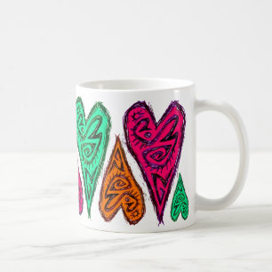 "Katzenkratzer-Herz-" ursprüngliche Kunst Kaffeetasse