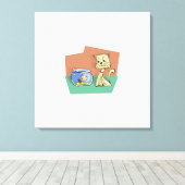 Katzenkratzer Leinwanddruck (Insitu (Holzboden))