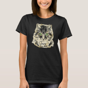 Katzenkratzer - Liebe me - Zeilen Silhouette 2 - F T-Shirt