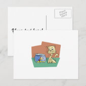 Katzenkratzer Postkarte (Vorne/Hinten)