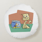 Katzenkratzer Rundes Kissen (Rückseite)