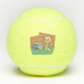 Katzenkratzer Tennisbälle (Vorderseite)