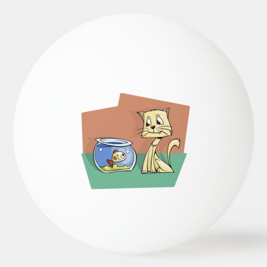 Katzenkratzer Tischtennisball (Rückseite)