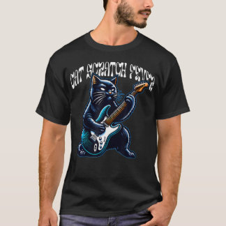 Katzenkratzfieber Katze spielt Gitarre Rock And Ro T-Shirt