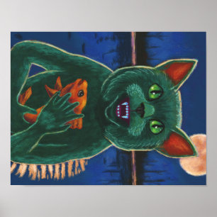 Katzenkreatur aus der schwarzen Lagune Poster