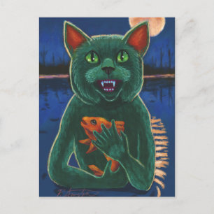 Katzenkreatur aus der schwarzen Lagune Postkarte