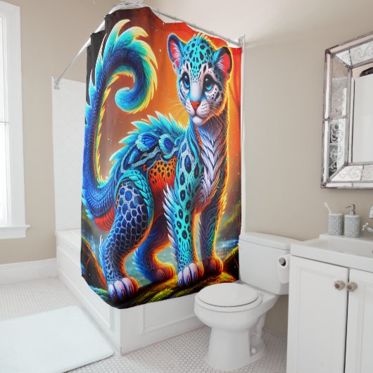 Katzenkreatur Duschvorhang (Beispiel)