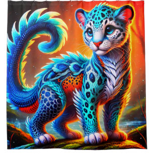 Katzenkreatur Duschvorhang