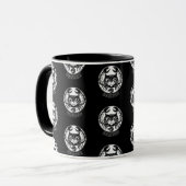 Katzenkrebs Zodiakschwarze Tasse, Astrologie, Katz Tasse (Vorderseite Links)