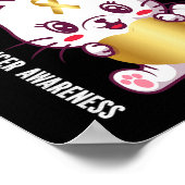 Katzenkrebsbewusstsein im Kindesalter Krieger nied Poster (Ecke)