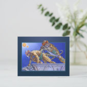 Katzenkrieger Postkarte (Stehend Vorderseite)