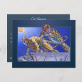 Katzenkrieger Postkarte (Vorne/Hinten)