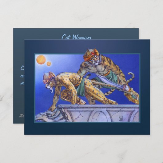 Katzenkrieger Postkarte (Vorne/Hinten)