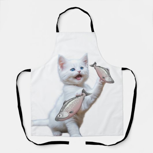 Katzenküche und Fischgerichte Schürze (Vorderseite)