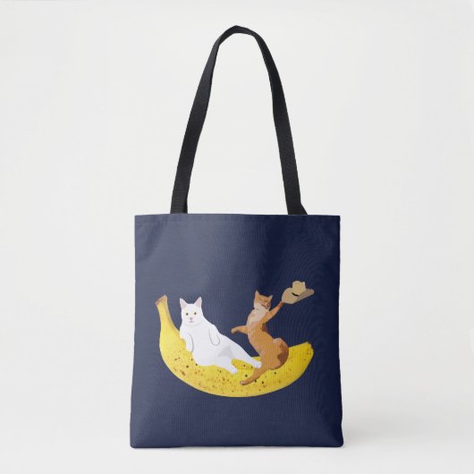 Katzenkühlung auf Bananenhahn Tasche (Vorderseite)