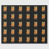 Katzenkulator Funny Calculator Pun Dark BG Geschenkpapier (Flach)