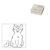 Katzenkunst-Briefmarke singen Gummistempel (Stempel)