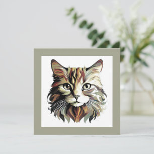 Katzenkunst-Design Flache Grußkarte Karte