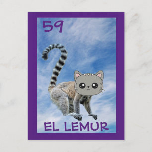 Katzenkunst, El Lemur, Postkarte