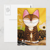 Katzenkunst - Erde (5 Elemente) Postkarte (Vorne/Hinten)