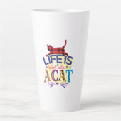 Katzenkunst ist besser mit Katze Milchtasse (Vorderseite)