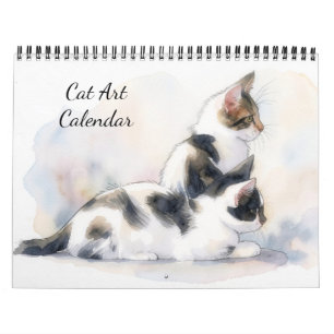 Katzenkunst-Kalender für Katzenliebhaber Kalender