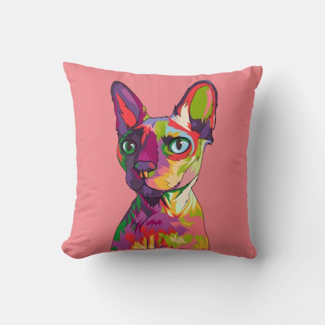 Katzenkunst Kissen (Vorderseite)