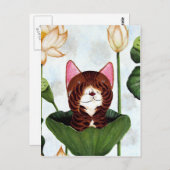 Katzenkunst - Morgenkatze Postkarte (Vorne/Hinten)