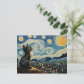 Katzenkunst Postkarte (Stehend Vorderseite)