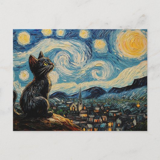 Katzenkunst Postkarte (Vorderseite)