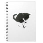 Katzenkunst Schwarz und Weiß Notizblock (Vorderseite)