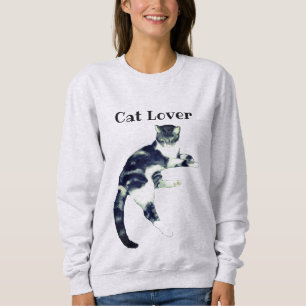 Katzenkunst Schwarz und Weiß Sweatshirt