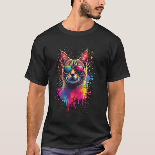 Katzenkunst T-Shirt (Vorderseite)