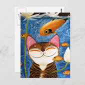 Katzenkunst - Wasser (5 Elemente) Postkarte (Vorne/Hinten)