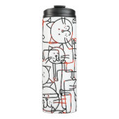 Katzenkunstlerin - Katzenweibchen Thermosbecher (Vorderseite)