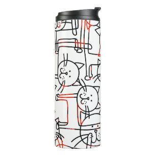 Katzenkunstlerin - Katzenweibchen Thermosbecher