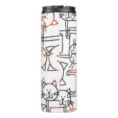 Katzenkunstlerin - Katzenweibchen Thermosbecher (Rückseite)