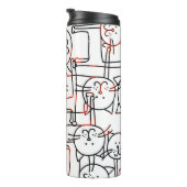 Katzenkunstlerin - Katzenweibchen Thermosbecher (Nach rechts gedreht)