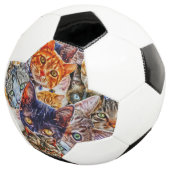 Katzenkunstmuster Fußball (Dreiviertel)