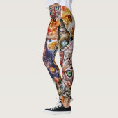 Katzenkunstmuster Leggings (Links)