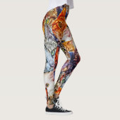 Katzenkunstmuster Leggings (Rechts)