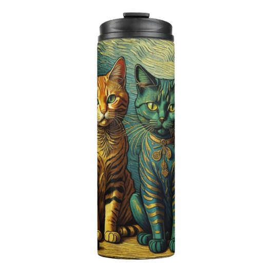 Katzenkunstwärmer Thermosbecher (Vorderseite)